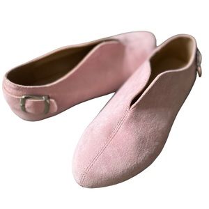 Jolimall pink sued flat